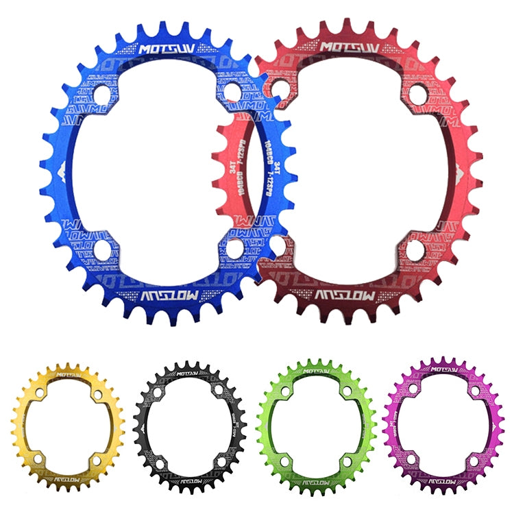 MOTSUV Narrow Wide Chainring MTB  Bicycle 104BCD Tooth Plate Parts(Black) - Bicycle Brake Parts by PMC TechLife | Online Shopping South Africa | PMC TechLife | Buy Now Pay Later Mobicred