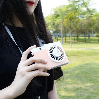 Portable Mini Usb Charging Camera Fan Hanging Neck Small Fan(Blue) - Electric Fans by PMC Jewellery | Online Shopping South Africa | PMC Jewellery | Buy Now Pay Later Mobicred