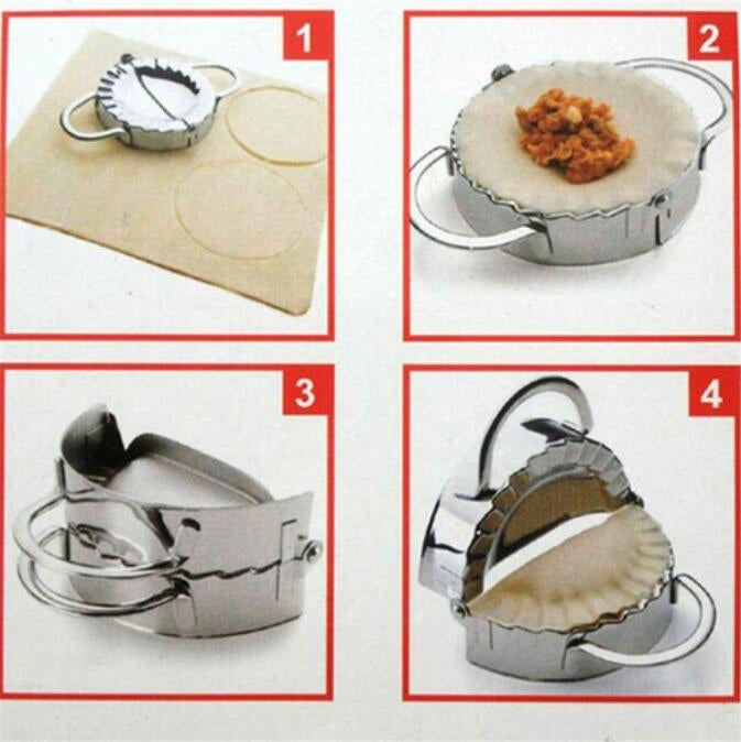 Stainless Steel Dumpling Maker Dough Cutter Dumpling Mould Kitchen Accessories Pastry Tools, Specification:Small 7.7cm with White Box - Food Molds by PMC Jewellery | Online Shopping South Africa | PMC Jewellery