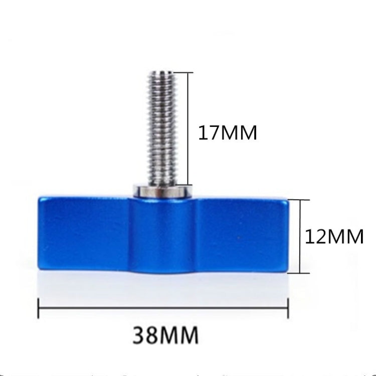 10PCS T-shaped Screw Multi-directional Adjustment Hand Screw Aluminum Alloy Handle Screw, Specification:M5(Blue) - Screws by PMC Jewellery | Online Shopping South Africa | PMC Jewellery | Buy Now Pay Later Mobicred