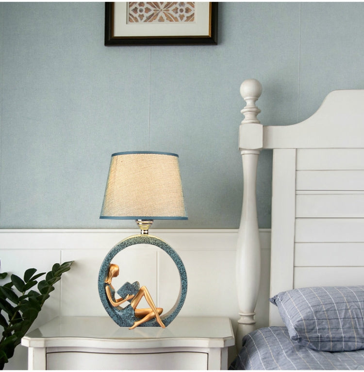 Modern Bedside Reading Statue Base Lamp Home Decoration, Light color:Remote Control Switch Dimming Bulb - Bedside Light by PMc TechLife | Online Shopping South Africa | PMc TechLife | Buy Now Pay Later Mobicred