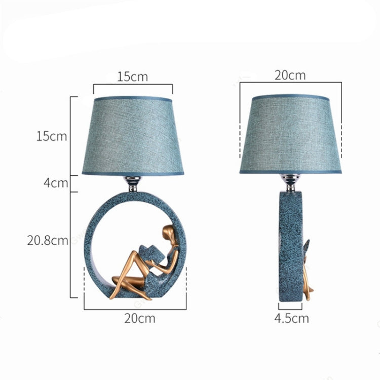 Modern Bedside Reading Statue Base Lamp Home Decoration, Light color:Remote Control Switch Dimming Bulb - Bedside Light by PMc TechLife | Online Shopping South Africa | PMc TechLife | Buy Now Pay Later Mobicred