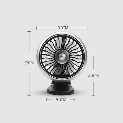 Automobile Multi-function Electric Fan Car Air Outlet USB Interface Mini Fan(Silver) - Heating & Fans by PMC Jewellery | Online Shopping South Africa | PMC Jewellery | Buy Now Pay Later Mobicred