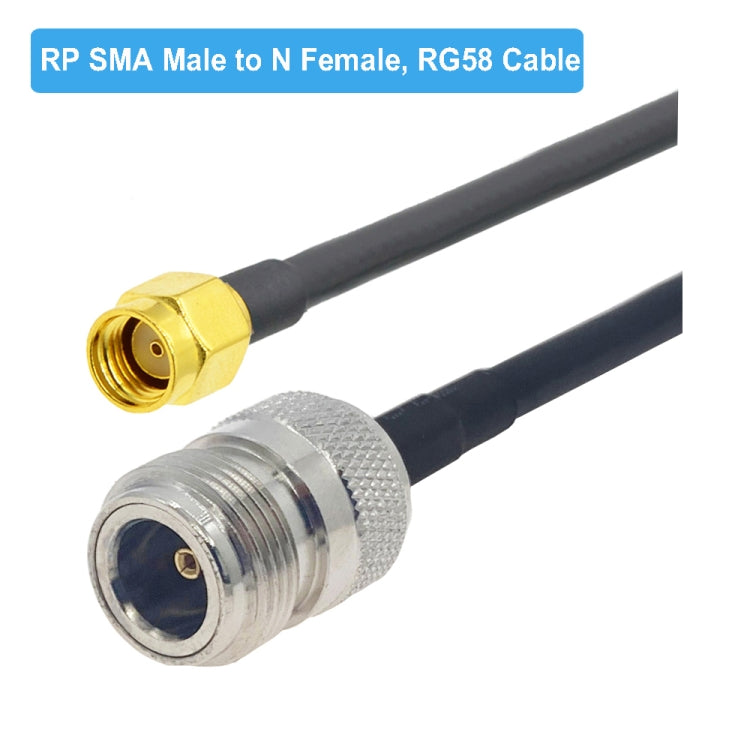 RP-SMA Male to N Female RG58 Coaxial Adapter Cable, Cable Length:10m - Connectors by PMC Jewellery | Online Shopping South Africa | PMC Jewellery | Buy Now Pay Later Mobicred