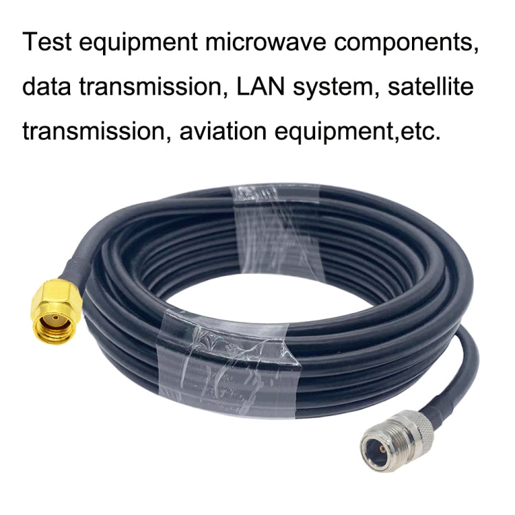 RP-SMA Male to N Female RG58 Coaxial Adapter Cable, Cable Length:10m - Connectors by PMC Jewellery | Online Shopping South Africa | PMC Jewellery | Buy Now Pay Later Mobicred