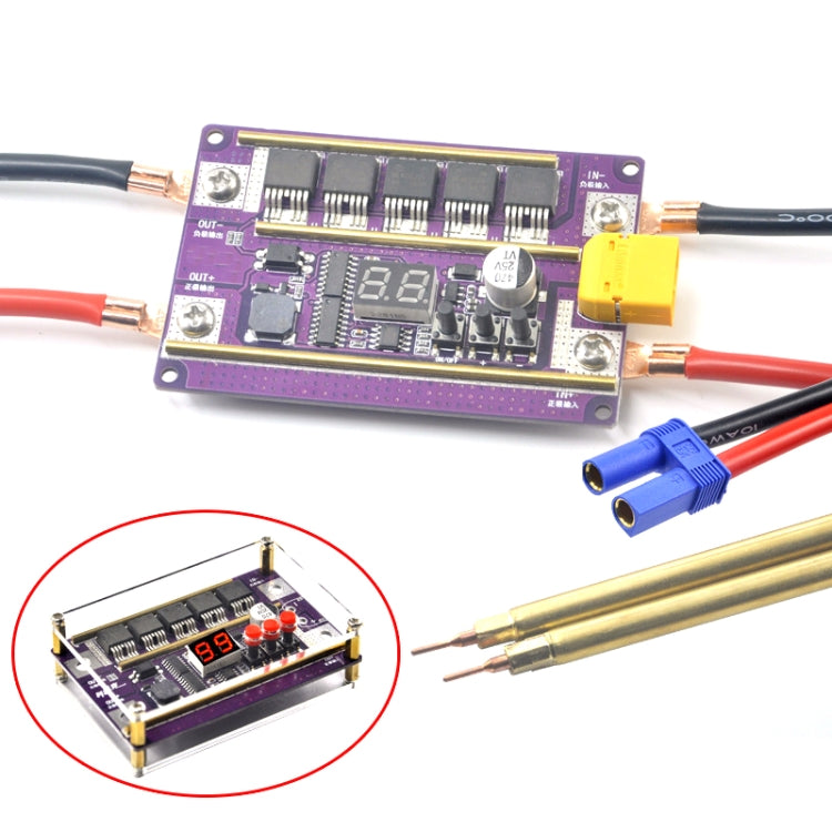 Compatible Version 12V Digital Display DIY Battery Spot Welding Machine Pen Control, Style:10 Square Pen With Case - Others by PMC TechLife | Online Shopping South Africa | PMC TechLife | Buy Now Pay Later Mobicred