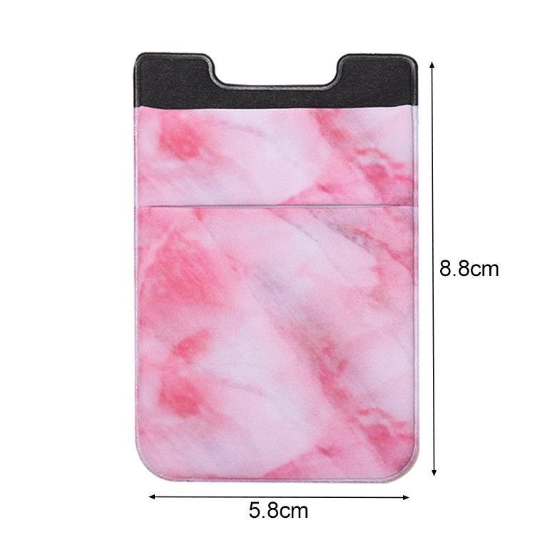 Marble Pattern Road Stretch Phone Back Plastic Card Holder Sticky Phone Clip(Red) - Card & Passport Bags by PMc TechLife | Online Shopping South Africa | PMc TechLife | Buy Now Pay Later Mobicred