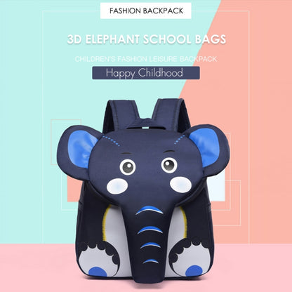 Elephant School Backpack for Children Cute 3D Animal Kids School Bags Boys Girls Schoolbag(Green) - Kids Bags by PMC Jewellery | Online Shopping South Africa | PMC Jewellery