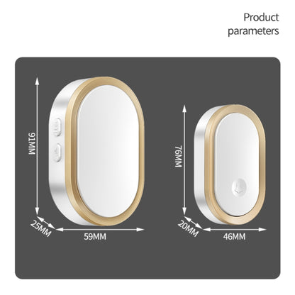 CACAZI A99 Home Smart Remote Control Doorbell Elderly Pager, Style:UK Plug(Silver) - Wireless Doorbell by CACAZI | Online Shopping South Africa | PMC Jewellery | Buy Now Pay Later Mobicred