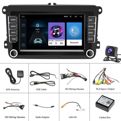 A3040 For Volkswagen 7-inch 2+32G Android Car Navigation Central Control Large Screen Player With Wireless CarPlay, Style:Standard+AHD Camera - Car MP3 & MP4 & MP5 by PMC Jewellery | Online Shopping South Africa | PMC Jewellery | Buy Now Pay Later Mobicred