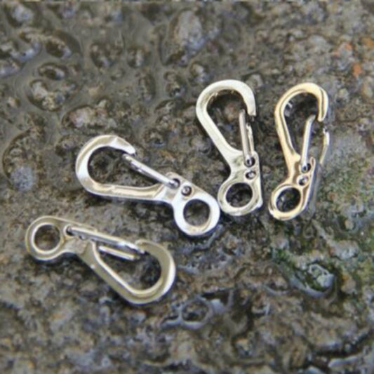 10 PCS SF Version Simple Mini Spring Hanging Buckle Keychain Buckle, Suitable for within 5mm Umbrella Rope(Silver) - Mountaineering Outfit by PMC Jewellery | Online Shopping South Africa | PMC Jewellery | Buy Now Pay Later Mobicred