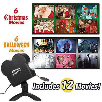 Christmas Halloween Laser Projector Mini Window Home Theater Projector, Plug Type:UK Plug - Mini Projector by PMC Jewellery | Online Shopping South Africa | PMC Jewellery | Buy Now Pay Later Mobicred