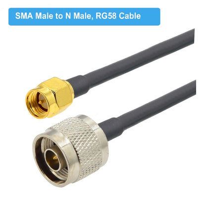 SMA Male to N Male RG58 Coaxial Adapter Cable, Cable Length:10m - Connectors by PMC Jewellery | Online Shopping South Africa | PMC Jewellery | Buy Now Pay Later Mobicred