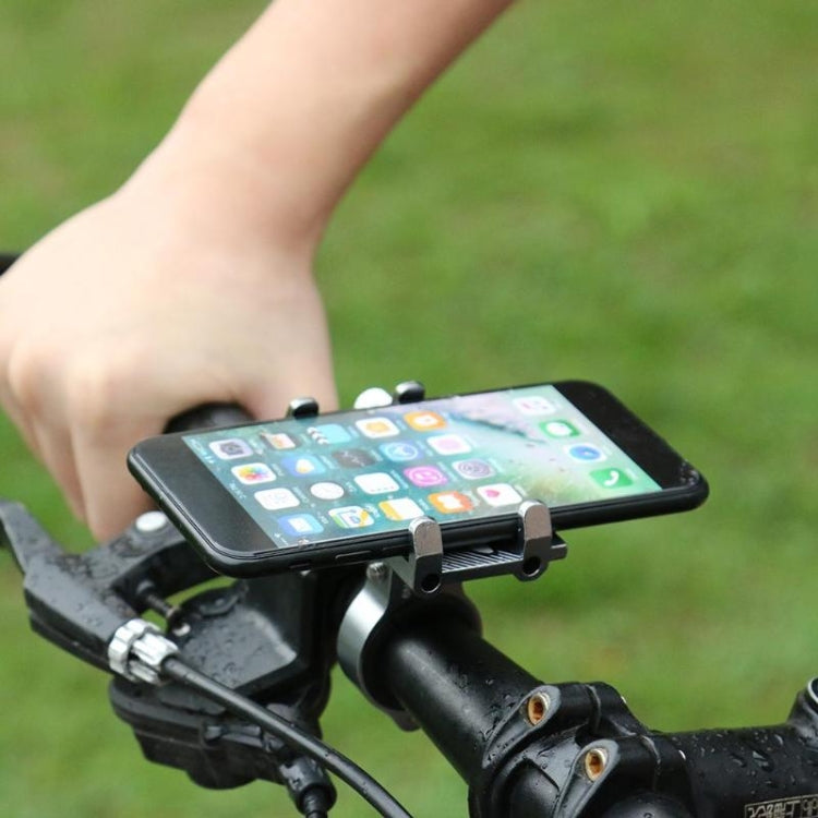 G-81 Bicycle Aluminum Alloy Mobile Phone Navigation Bracket Riding Equipment(Black) - Holders by PMC Jewellery | Online Shopping South Africa | PMC Jewellery | Buy Now Pay Later Mobicred