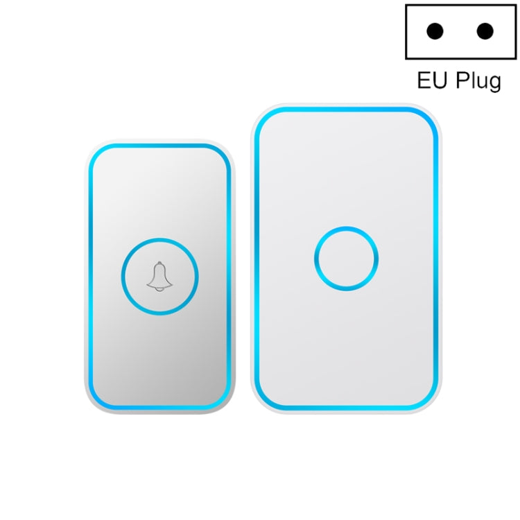 CACAZI A78 Long-Distance Wireless Doorbell Intelligent Remote Control Electronic Doorbell, Style:EU Plug(Bright White) - Wireless Doorbell by CACAZI | Online Shopping South Africa | PMC Jewellery