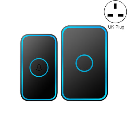 CACAZI A78 Long-Distance Wireless Doorbell Intelligent Remote Control Electronic Doorbell, Style:UK Plug(Elegant Black) - Wireless Doorbell by CACAZI | Online Shopping South Africa | PMC Jewellery | Buy Now Pay Later Mobicred