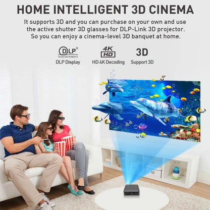 P11 4K HD DLP Mini 3D Projector 4G + 32G Smart Micro Convenient Projector, Style:AU Plug(Black) - Mini Projector by PMC Jewellery | Online Shopping South Africa | PMC Jewellery | Buy Now Pay Later Mobicred