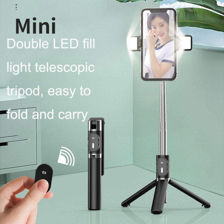 P60D-2 Fill Light Bluetooth Mobile Phone Selfie Stick(Black) - Selfie Sticks by PMC Jewellery | Online Shopping South Africa | PMC Jewellery | Buy Now Pay Later Mobicred