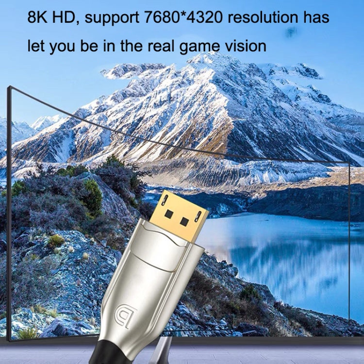 3m 1.4 Version DP Cable Gold-Plated Interface 8K High-Definition Display Computer Cable OD6.0MM 30AWG With Nylon Mesh(Black) -  by PMC Jewellery | Online Shopping South Africa | PMC Jewellery | Buy Now Pay Later Mobicred
