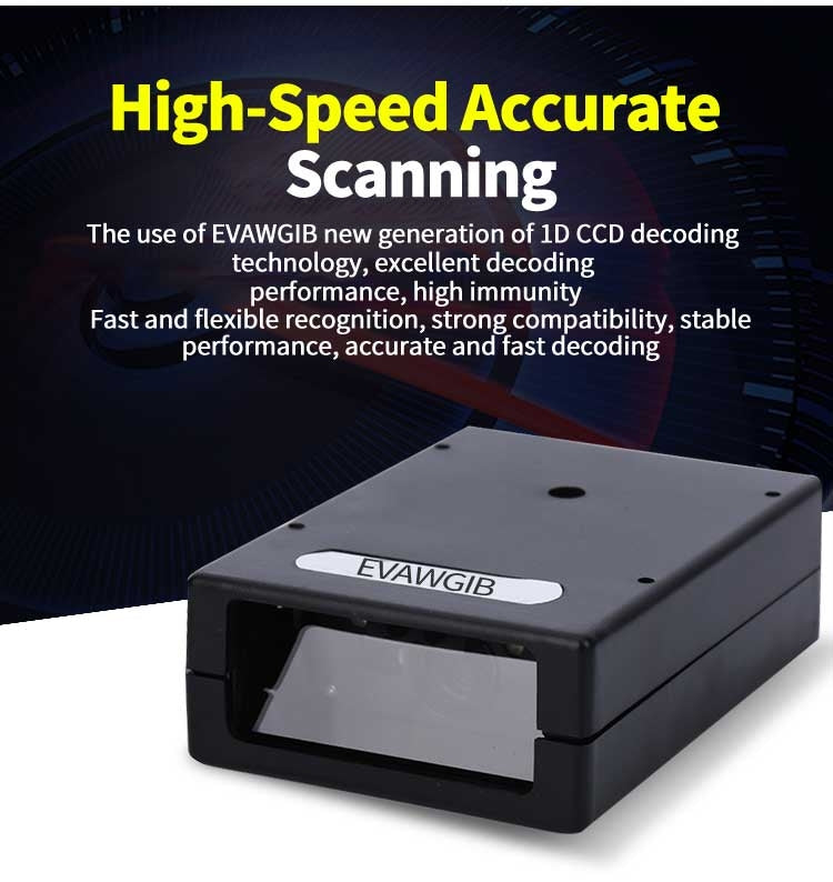 EVAWGIB DL-X720 Red Light 1D Barcode Scanning Recognition Engine, Interface:USB - free shipping - PMC TechLife - Order now!