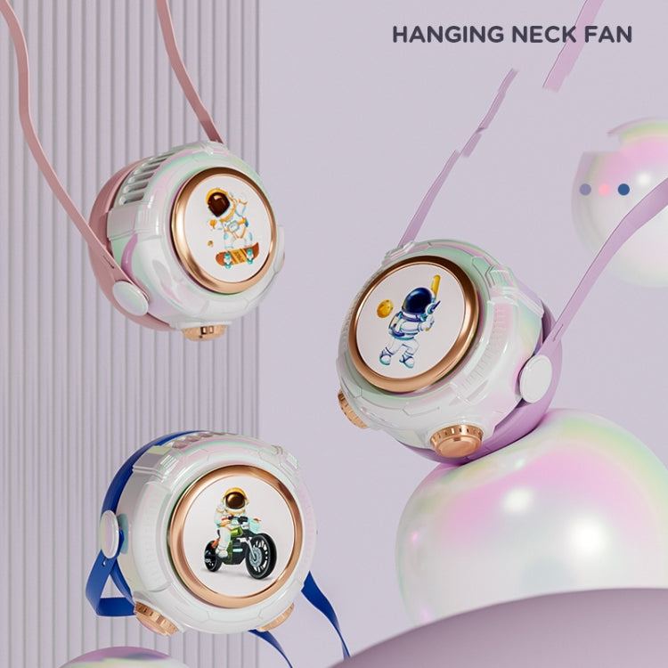 MD666-3 Cartoon Space Capsule Mini Portable Bladeless Hanging Neck Fan(Blue) - Electric Fans by PMC TechLife | Online Shopping South Africa | PMC TechLife | Buy Now Pay Later Mobicred