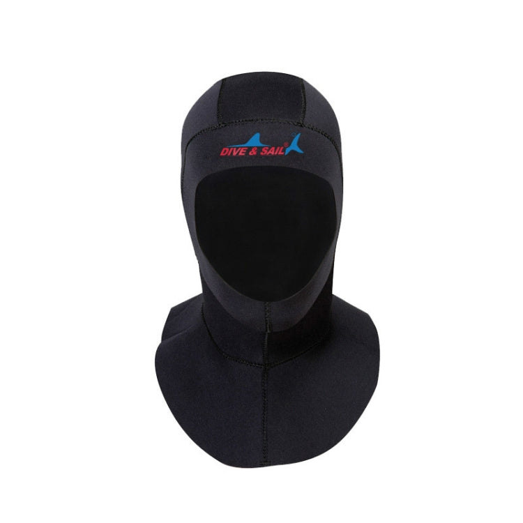 DIVE & SAIL DH-006 3mm Shoulder Warm Diving Cap Surfing Snorkeling Sunscreen Waterproof Diving Headgear, Size: M(Black) - Swimming Caps by DIVE & SAIL | Online Shopping South Africa | PMC Jewellery