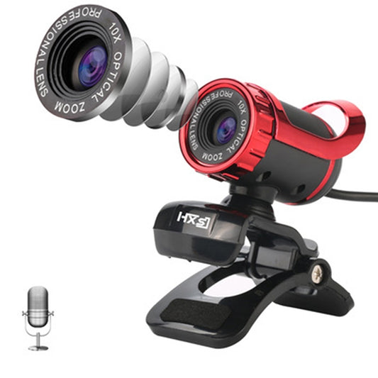 HXSJ A859 480P Computer Network Course Camera Video USB Camera Built-in Sound-absorbing Microphone(No Camera Function  Red) - HD Camera by HXSJ | Online Shopping South Africa | PMC Jewellery | Buy Now Pay Later Mobicred