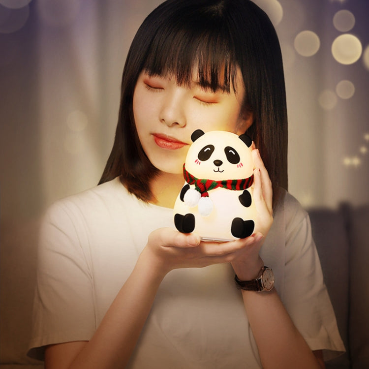 Cute Panda Night Light USB Charging Touch Control Colorful Silicone Bedside Lamp(Big Eyes) - free shipping - PMc TechLife - Order now!