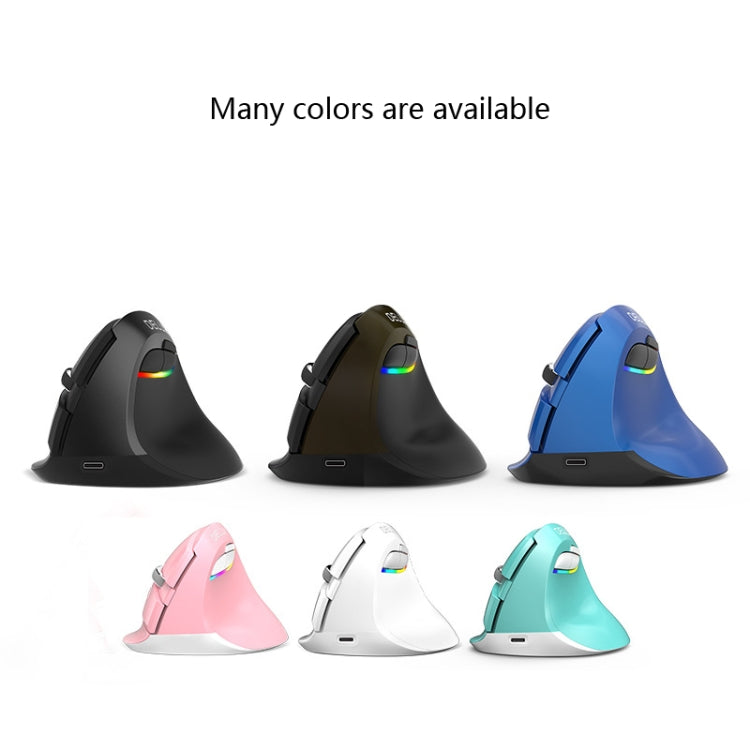 DELUX M618Mini Colorful Wireless Luminous Vertical Mouse Bluetooth Rechargeable Vertical Mouse(Mint Green) - Wireless Mice by DELUX | Online Shopping South Africa | PMC Jewellery | Buy Now Pay Later Mobicred