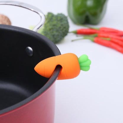 6 PCS Silicone Carrot Pot Lid Elevated Anti-overflow Device Kitchen Utility Gadget - Gadgets by PMC Jewellery | Online Shopping South Africa | PMC Jewellery | Buy Now Pay Later Mobicred