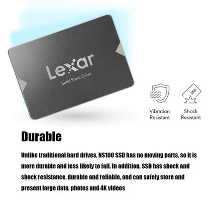 Lexar NS100 2.5 inch SATA3 Notebook Desktop SSD Solid State Drive, Capacity: 1TB(Gray) - External Solid State Drives by Lexar | Online Shopping South Africa | PMC Jewellery | Buy Now Pay Later Mobicred