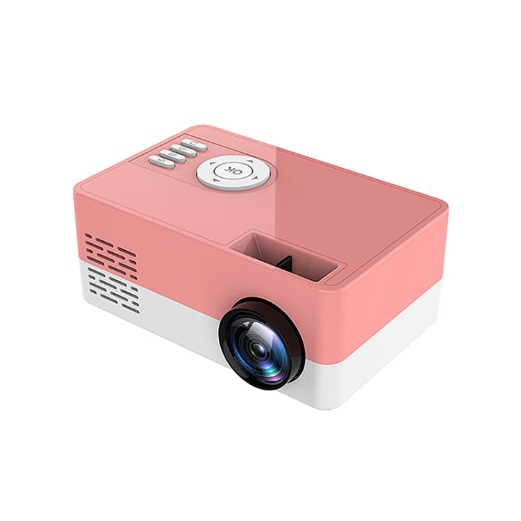 S261/J16 Home Mini HD 1080P Portable LED Projector, Support TF Card / AV / U Disk, Plug Specification:US Plug(Pink White) - Mini Projector by PMC Jewellery | Online Shopping South Africa | PMC Jewellery | Buy Now Pay Later Mobicred