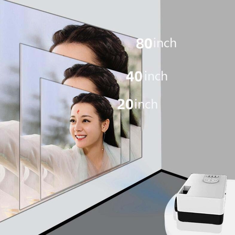 S261/J16 Home Mini HD 1080P Portable LED Projector, Support TF Card / AV / U Disk, Plug Specification:EU Plug(White Black) - Mini Projector by PMC Jewellery | Online Shopping South Africa | PMC Jewellery | Buy Now Pay Later Mobicred