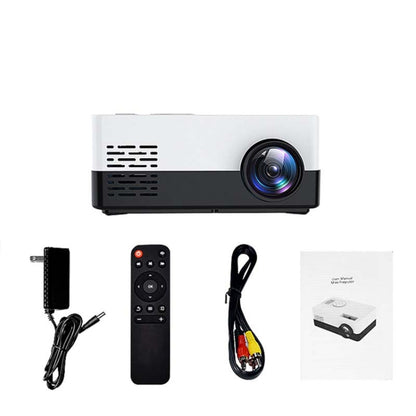 S261/J16 Home Mini HD 1080P Portable LED Projector, Support TF Card / AV / U Disk, Plug Specification:EU Plug(Yellow White) - Mini Projector by PMC Jewellery | Online Shopping South Africa | PMC Jewellery | Buy Now Pay Later Mobicred