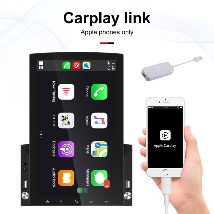 9.7 inch Vertical Screen HD 2.5D Glass Car MP5 Player Android Navigation All-in-one Machine, Specification:Standard+4 Lights Camera - Car MP3 & MP4 & MP5 by PMC Jewellery | Online Shopping South Africa | PMC Jewellery | Buy Now Pay Later Mobicred