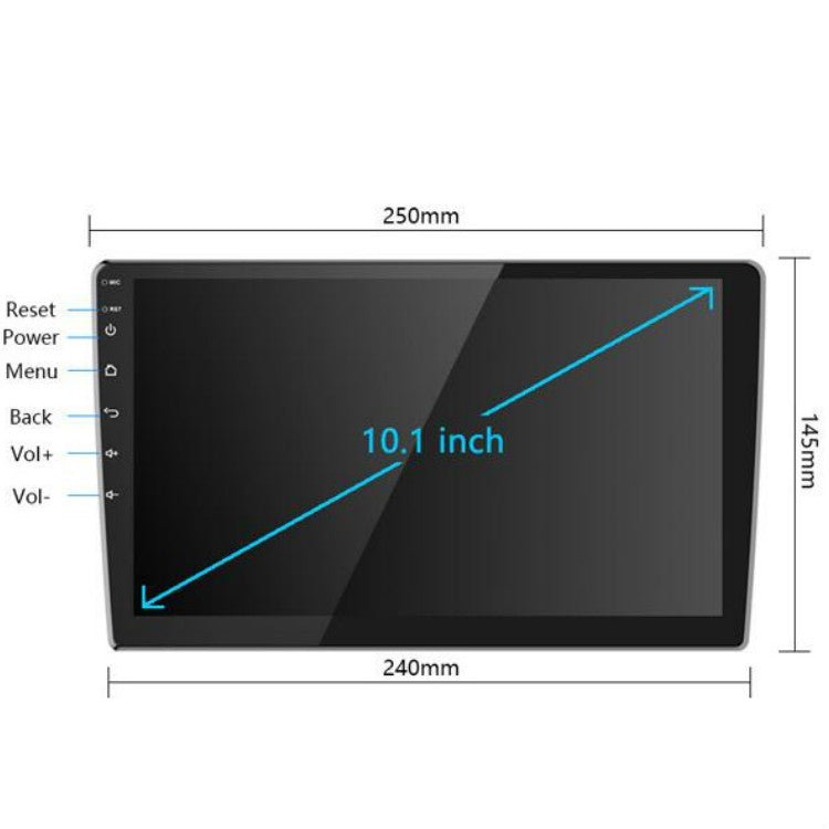 Universal Machine Android Smart Navigation Car Navigation DVD Reversing Video Integrated Machine, Size:10inch 2+16G, Specification:Standard - Car DVD by PMC TechLife | Online Shopping South Africa | PMC TechLife | Buy Now Pay Later Mobicred