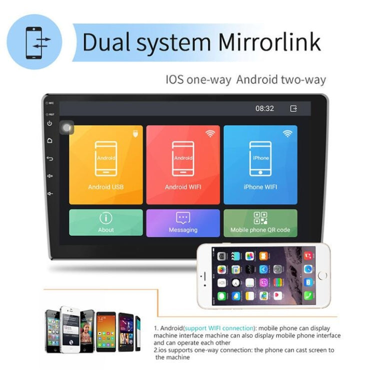 Universal Machine Android Smart Navigation Car Navigation DVD Reversing Video Integrated Machine, Size:10inch 2+32G, Specification:Standard - Car DVD by PMC TechLife | Online Shopping South Africa | PMC TechLife | Buy Now Pay Later Mobicred