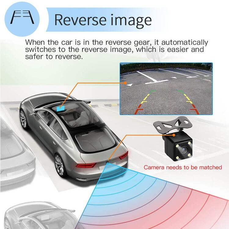 Universal Machine Android Smart Navigation Car Navigation DVD Reversing Video Integrated Machine, Size:10inch 2+16G, Specification:Standard+12 Lights Camera - Car DVD by PMC TechLife | Online Shopping South Africa | PMC TechLife | Buy Now Pay Later Mobicred