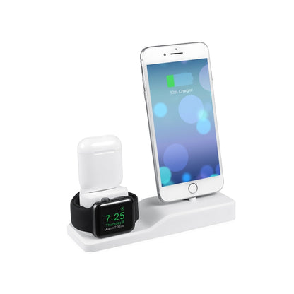 Mobile Phone Charging Stand for iPhone / Apple Whtch / AirPods(White) - Multifunction Charger by PMC Jewellery | Online Shopping South Africa | PMC Jewellery | Buy Now Pay Later Mobicred