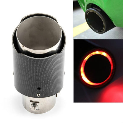 Car Modification Carbon Fiber Luminous Tail Throat LED Lights Modified Car Exhaust Pipe Spitfire Tail Throat, Style:Side(Red) - Exhaust Pipes by PMC Jewellery | Online Shopping South Africa | PMC Jewellery | Buy Now Pay Later Mobicred