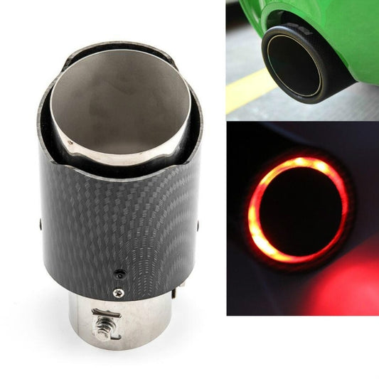 Car Modification Carbon Fiber Luminous Tail Throat LED Lights Modified Car Exhaust Pipe Spitfire Tail Throat, Style:Side(Red) - Exhaust Pipes by PMC Jewellery | Online Shopping South Africa | PMC Jewellery | Buy Now Pay Later Mobicred