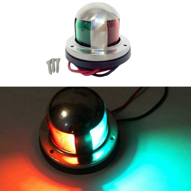 4W 12V IP65 Waterproof Stainless Steel Two-color Marine Signal Light Red and Green LED Lights - Marine Accessories & Parts by PMC Jewellery | Online Shopping South Africa | PMC Jewellery | Buy Now Pay Later Mobicred