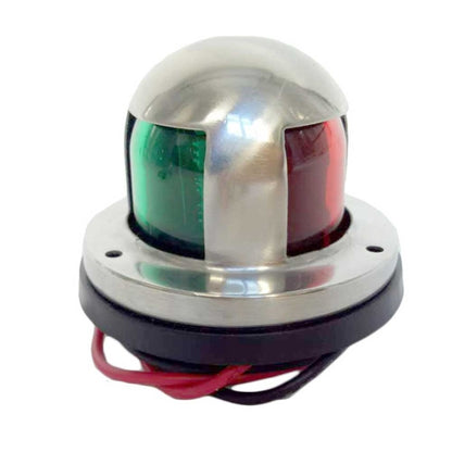 4W 12V IP65 Waterproof Stainless Steel Two-color Marine Signal Light Red and Green LED Lights - Marine Accessories & Parts by PMC Jewellery | Online Shopping South Africa | PMC Jewellery | Buy Now Pay Later Mobicred