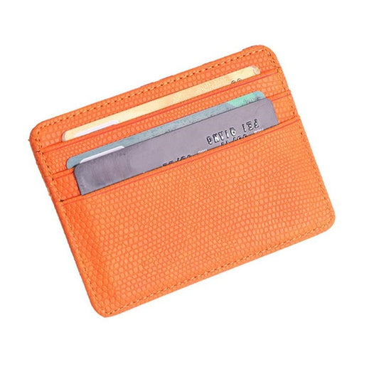 Lizard Pattern PU Leather Bank Card Set Card Package(Orange) - Card & Passport Bags by PMC Jewellery | Online Shopping South Africa | PMC Jewellery | Buy Now Pay Later Mobicred