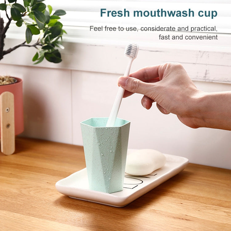 Creative Geometric Rhombus Toothbrushing Cup Home Couple Mouthwash Cup, Capacity:201-300ml(Beige) - Cups by PMC Jewellery | Online Shopping South Africa | PMC Jewellery