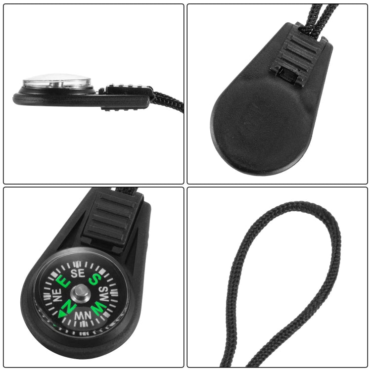 10 PCS Key Chain Mini Compass Gear Outdoor Camping Hiking Navigator Utility Gear Survival Pocket Compass Tool(Black) - Hiking Meter by PMC TechLife | Online Shopping South Africa | PMC TechLife | Buy Now Pay Later Mobicred