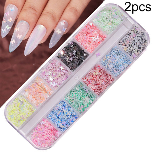 2 PCS Nail Art Butterfly Laser Symphony Sequins, Specification:11 - Nail Stickers by PMC Jewellery | Online Shopping South Africa | PMC Jewellery | Buy Now Pay Later Mobicred