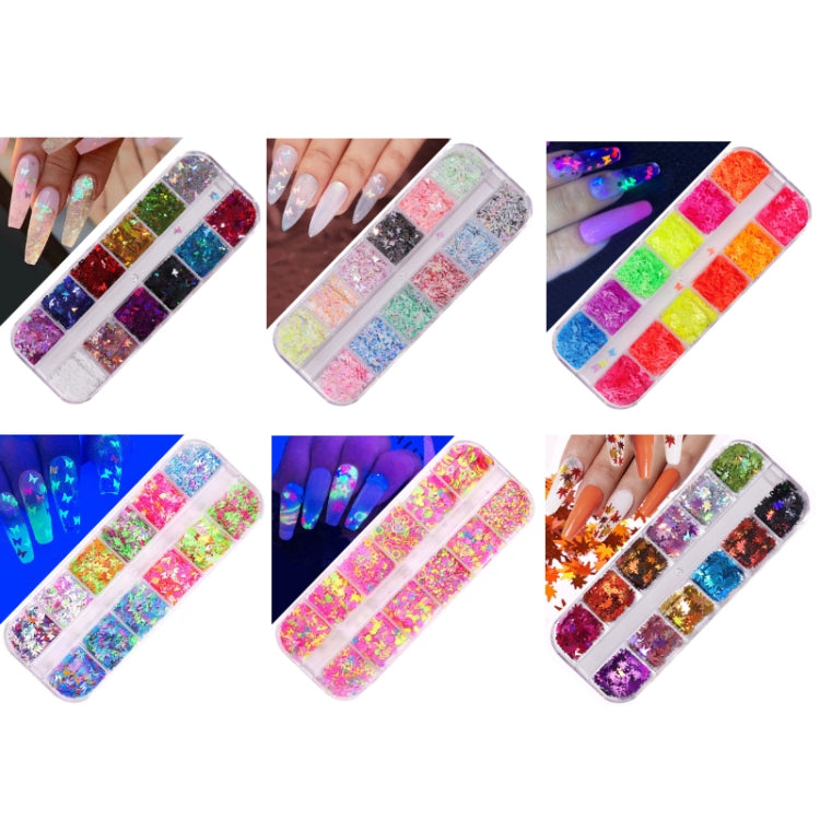 2 PCS Nail Art Butterfly Laser Symphony Sequins, Specification:13 - Nail Stickers by PMC Jewellery | Online Shopping South Africa | PMC Jewellery | Buy Now Pay Later Mobicred