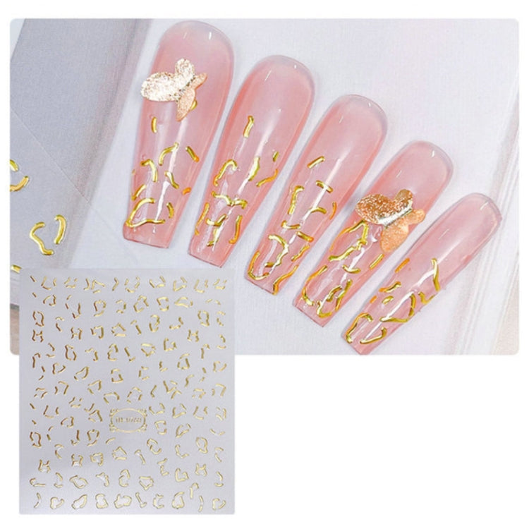 TH-760 10pcs Frosted Transparent Back Adhesive Bronzing Smudged Nail Art Sticker - Nail Stickers by PMC Jewellery | Online Shopping South Africa | PMC Jewellery | Buy Now Pay Later Mobicred