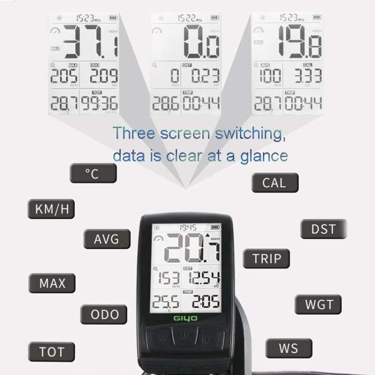 GIYO M4 Bicycle Computer Bluetooth Wireless Road Bike Speedometer Odometer - free shipping - PMc TechLife - Order now!
